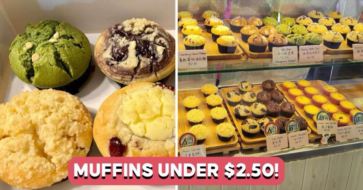 Muffin Homme muffins and egg tarts at Bukit Canberra Hawker Centre
